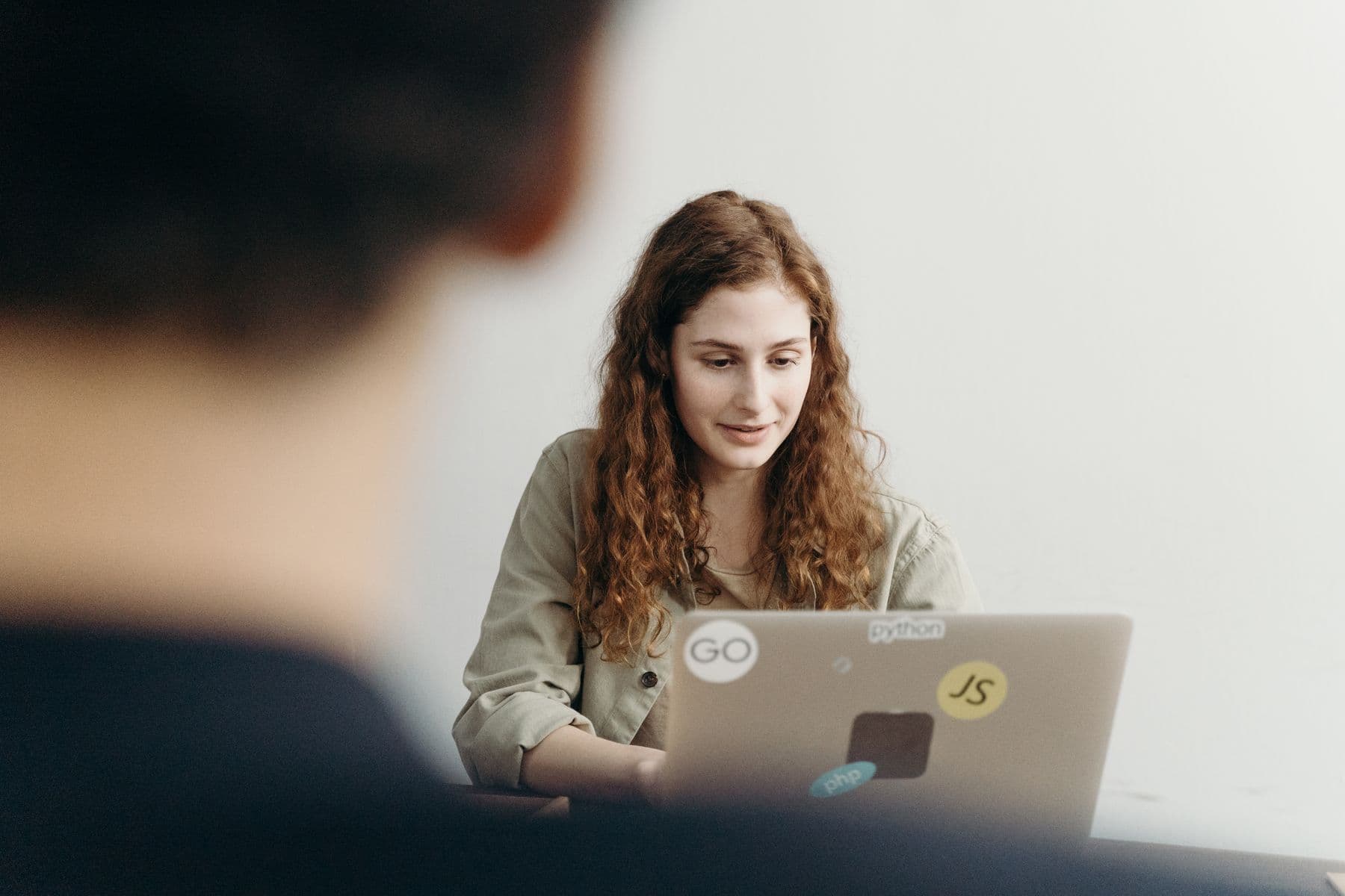 A team using product data to make a decision together